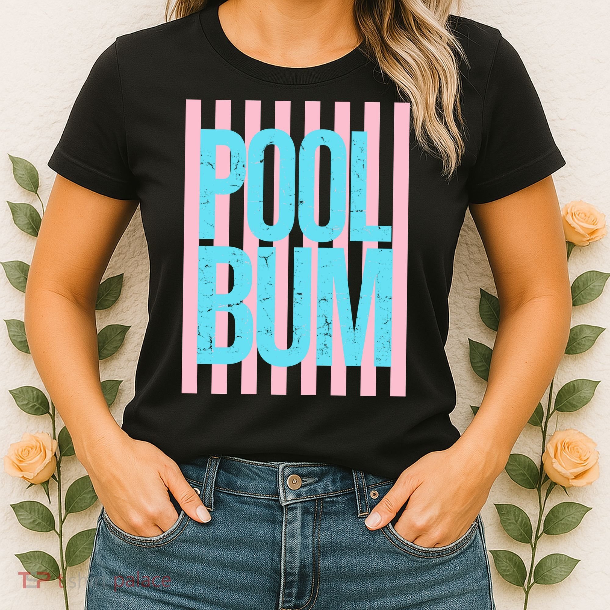 Pool Bum Retro Stripes Sunshine Women's T-Shirt