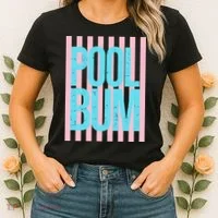 Pool Bum Retro Stripes Sunshine Women's T-Shirt thumb 2