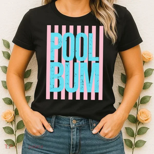Pool Bum Retro Stripes Sunshine Women's T-Shirt