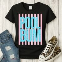 Pool Bum Retro Stripes Sunshine Women's T-Shirt thumb 3