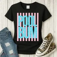 Pool Bum Retro Stripes Sunshine Women's T-Shirt thumb 3