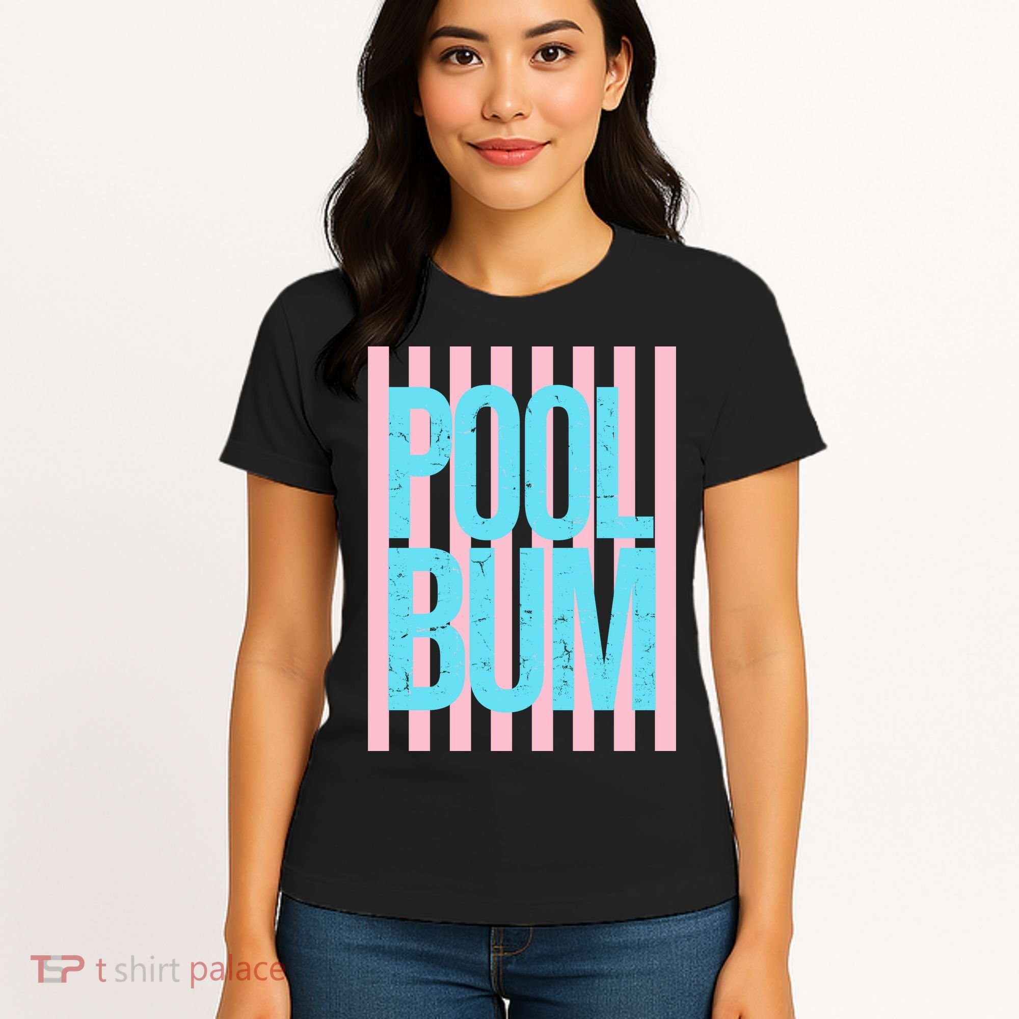 Pool Bum Retro Stripes Sunshine Women's T-Shirt