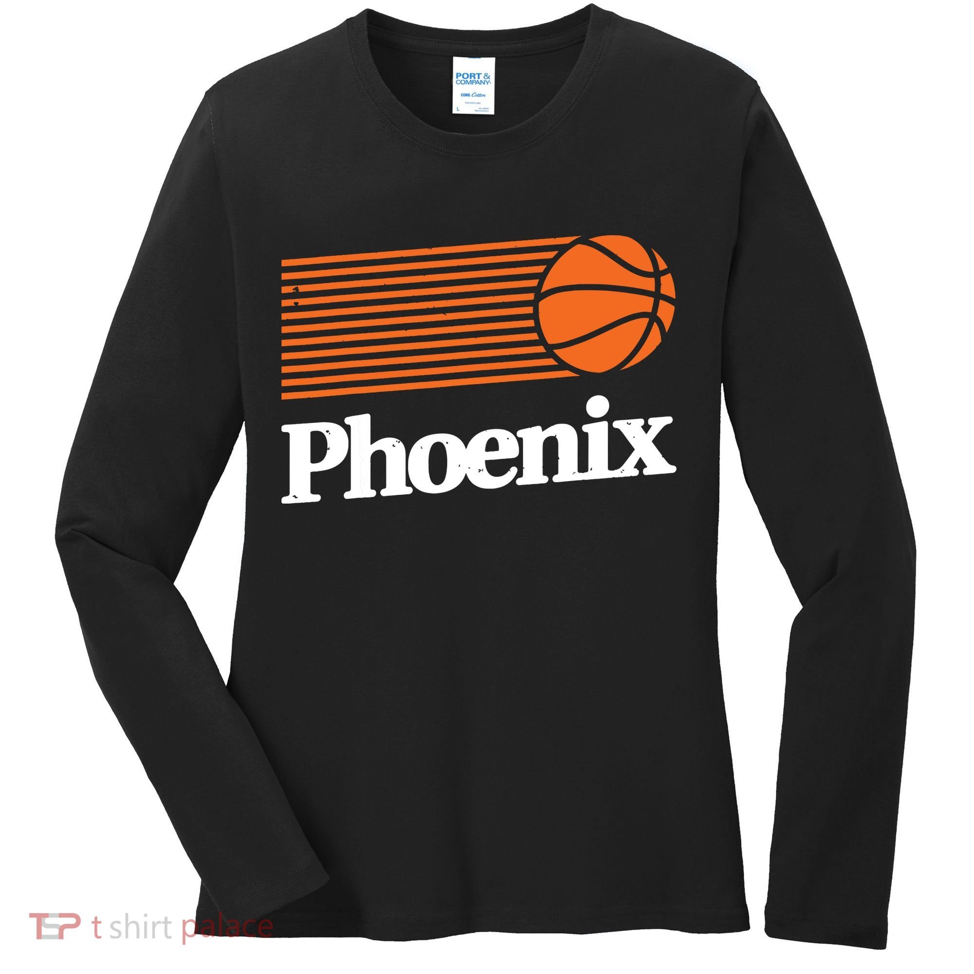 Phoenix Basketball Retro City Arizona State Bball Women's Long Sleeve Shirt