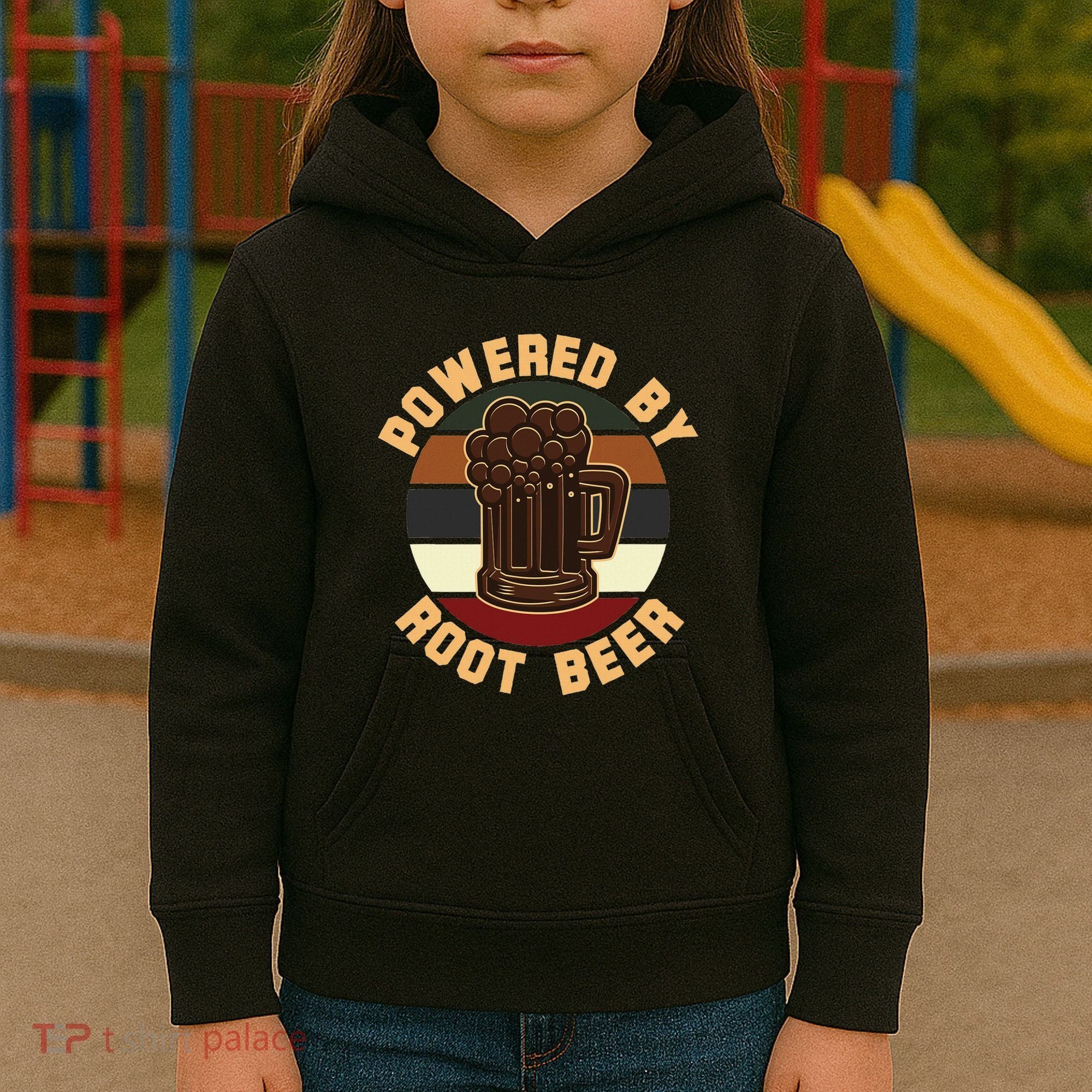 Powered By Root Beer Kids Hoodie