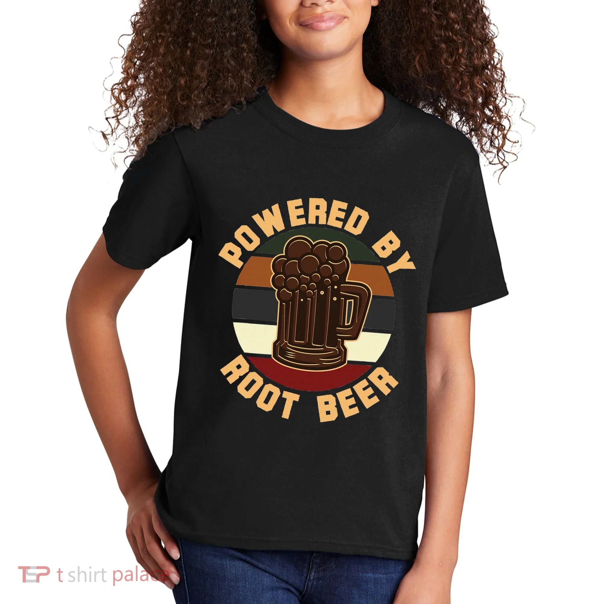 Powered By Root Beer Kids T-Shirt