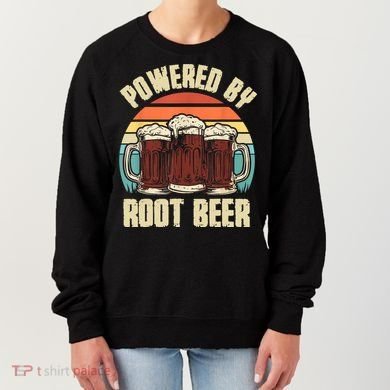 Powered By Root Beer Soda Drink Funny Root Beer Retro Women's Sweatshirt