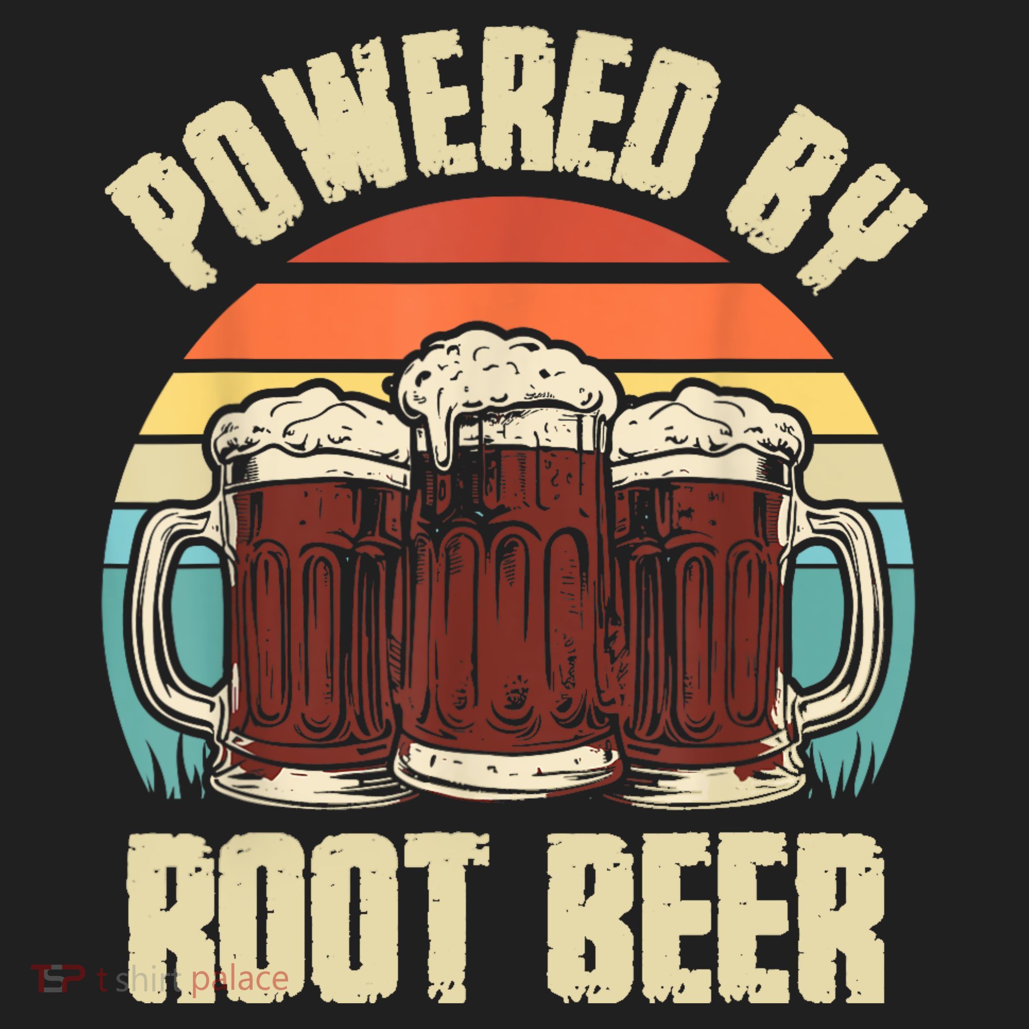 Powered By Root Beer Soda Drink Funny Root Beer Retro Women's Sweatshirt