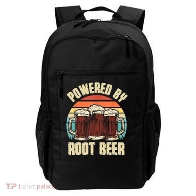 Powered By Root Beer Soda Drink Funny Root Beer Retro Backpack