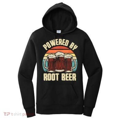 Powered By Root Beer Soda Drink Funny Root Beer Retro Women's Hoodie
