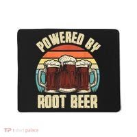 Powered By Root Beer Soda Drink Funny Root Beer Retro Mousepad thumb 0