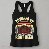 Powered By Root Beer Soda Drink Funny Root Beer Retro Women's Tank Top thumb 3