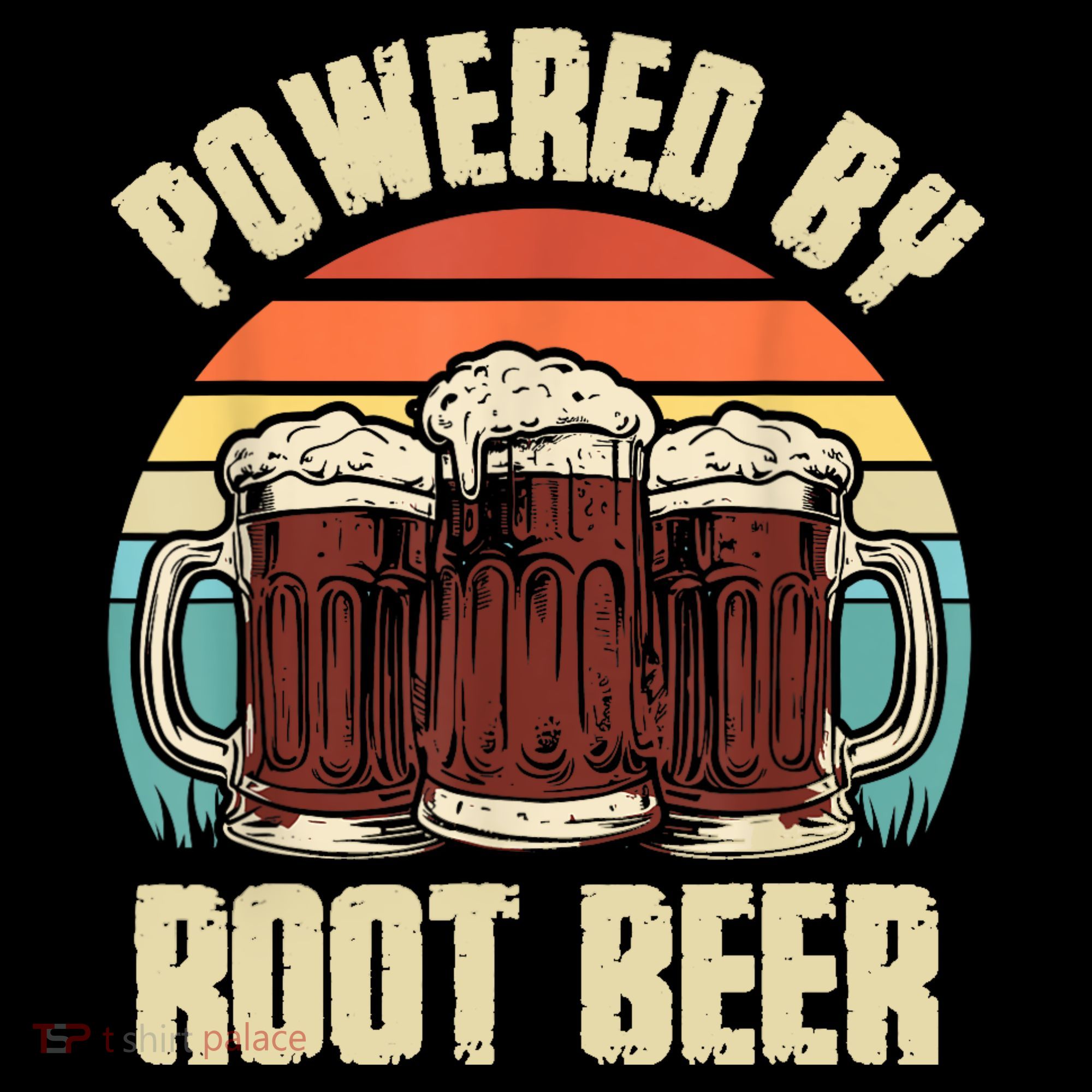 Powered By Root Beer Soda Drink Funny Root Beer Retro Women's Tank Top