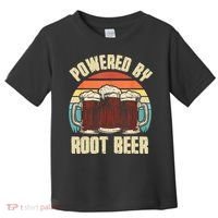 Powered By Root Beer Soda Drink Funny Root Beer Retro Toddler T-Shirt thumb 0