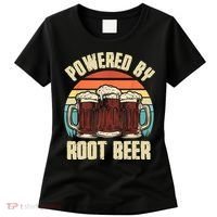 Powered By Root Beer Soda Drink Funny Root Beer Retro Women's T-Shirt thumb 0