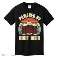 Powered By Root Beer Soda Drink Funny Root Beer Retro Kids T-Shirt thumb 0