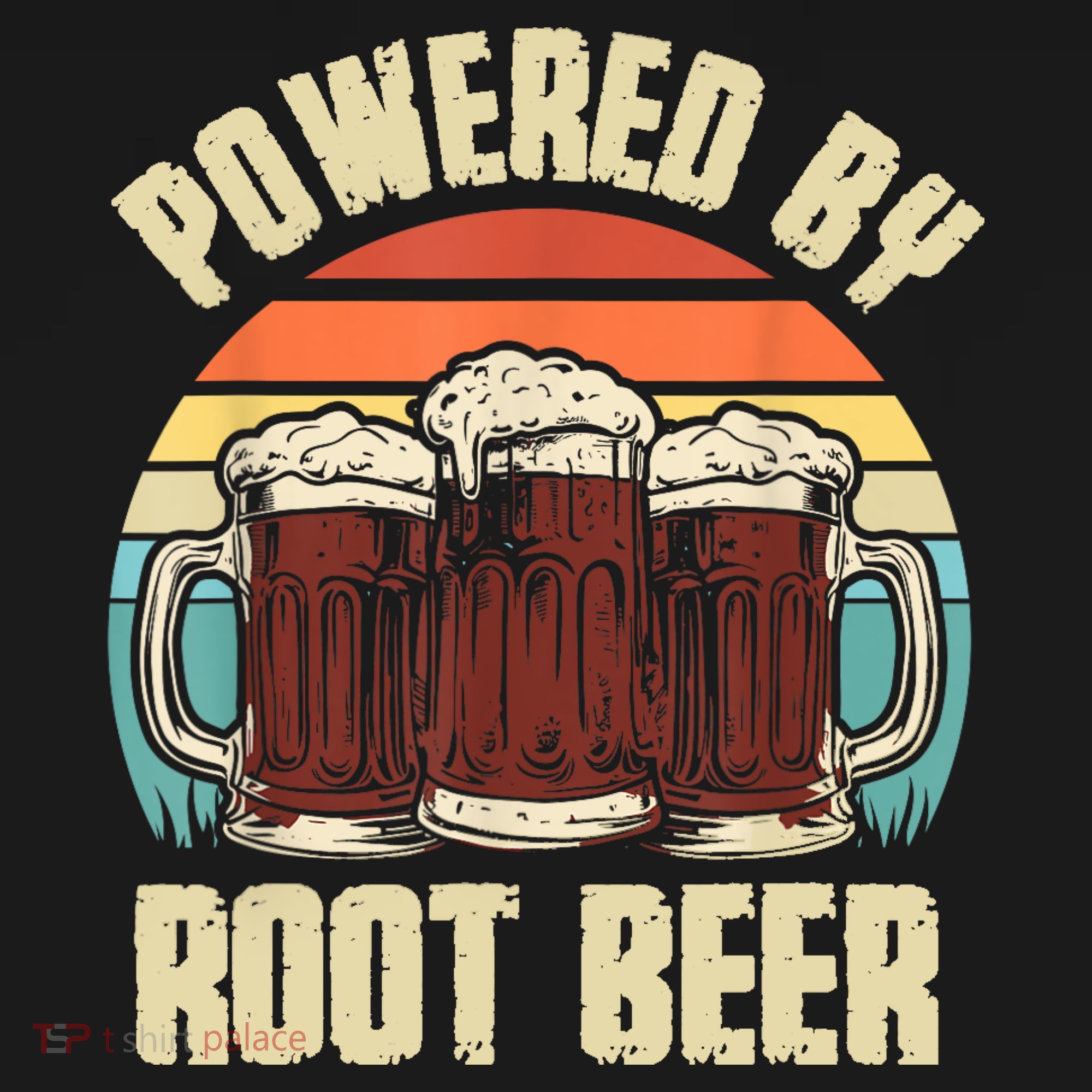 Powered By Root Beer Soda Drink Funny Root Beer Retro Tote Bag