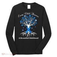 Pinwheels Blue Ribbon Child Abuse Prevention Awareness Gift Long Sleeve Shirt thumb 0