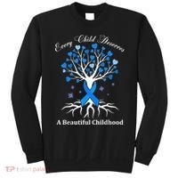 Pinwheels Blue Ribbon Child Abuse Prevention Awareness Gift Sweatshirt thumb 0