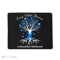 Pinwheels Blue Ribbon Child Abuse Prevention Awareness Gift Mousepad thumb 0