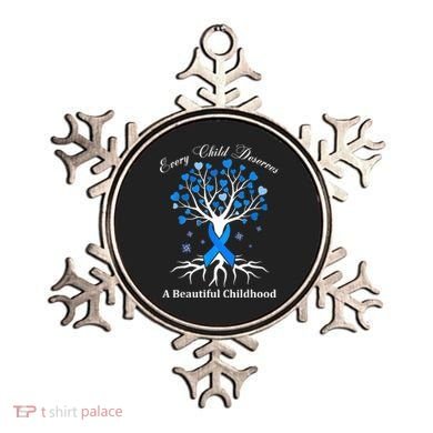 Pinwheels Blue Ribbon Child Abuse Prevention Awareness Gift Ornament