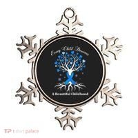 Pinwheels Blue Ribbon Child Abuse Prevention Awareness Gift Ornament thumb 0