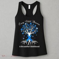 Pinwheels Blue Ribbon Child Abuse Prevention Awareness Gift Women's Tank Top thumb 3