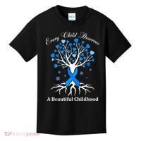 Pinwheels Blue Ribbon Child Abuse Prevention Awareness Gift Kids T-Shirt thumb 0