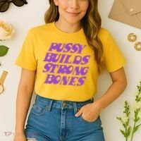 Pussy Builds Strong Bones Comfort Colors Boxy T-Shirt thumb 2