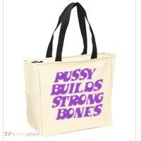 Pussy Builds Strong Bones Tote Bag thumb 2
