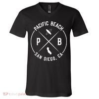 Pacific Beach San Diego California Pb San Diego V-Neck T-Shirt thumb 0