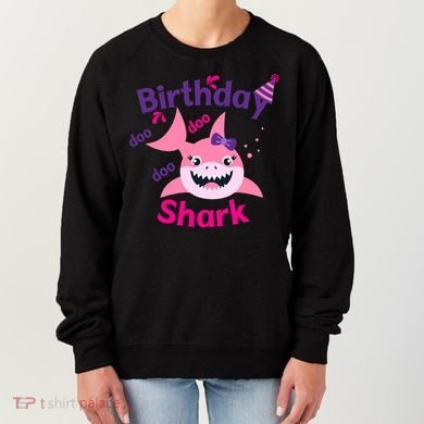 Pink Birthday Shark Doo Doo Doo Women's Sweatshirt