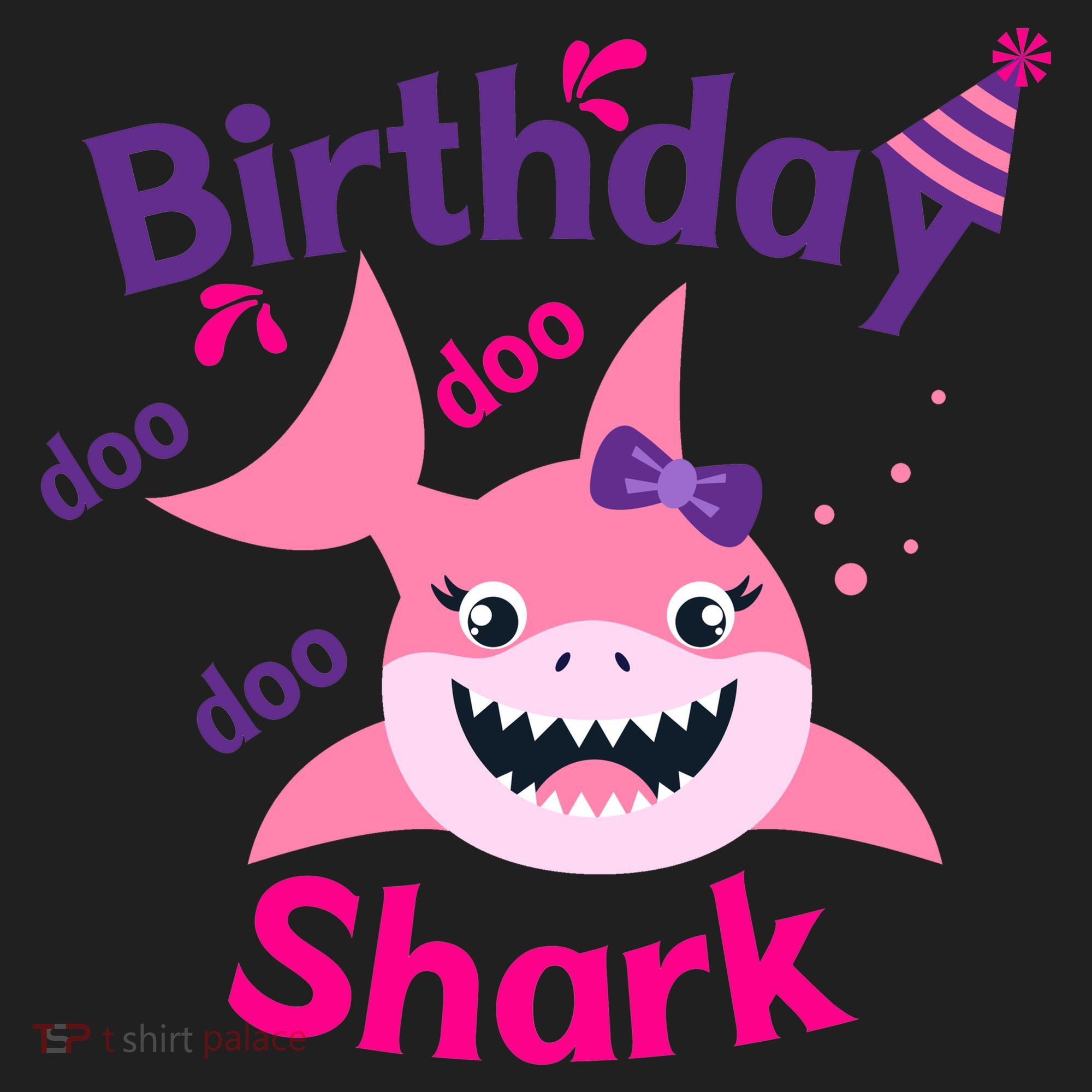 Pink Birthday Shark Doo Doo Doo Women's Sweatshirt