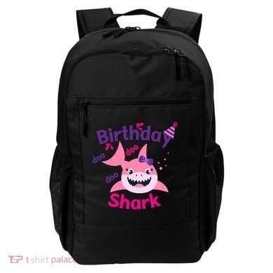 Pink Birthday Shark Doo Doo Doo Backpack