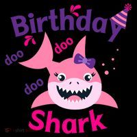 Pink Birthday Shark Doo Doo Doo Toddler Hoodie thumb 2