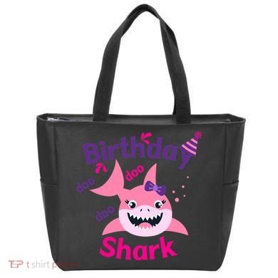 Pink Birthday Shark Doo Doo Doo Tote Bag