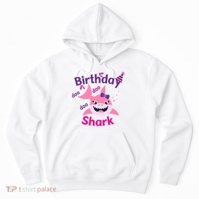 Pink Birthday Shark Doo Doo Doo Hoodie