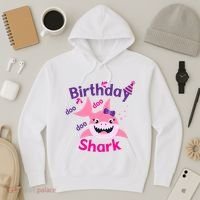 Pink Birthday Shark Doo Doo Doo Hoodie thumb 3