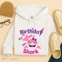 Pink Birthday Shark Doo Doo Doo Hoodie thumb 4