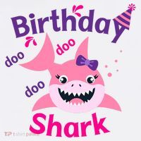 Pink Birthday Shark Doo Doo Doo Hoodie thumb 7