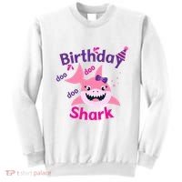 Pink Birthday Shark Doo Doo Doo Sweatshirt thumb 0