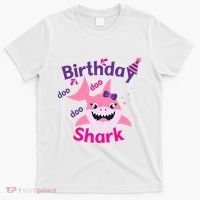 Pink Birthday Shark Doo Doo Doo T-Shirt thumb 0