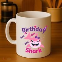Pink Birthday Shark Doo Doo Doo Coffee Mug thumb 4