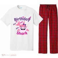 Pink Birthday Shark Doo Doo Doo Pajama Set thumb 0