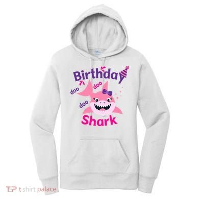 Pink Birthday Shark Doo Doo Doo Women's Hoodie