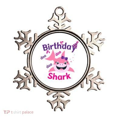 Pink Birthday Shark Doo Doo Doo Ornament