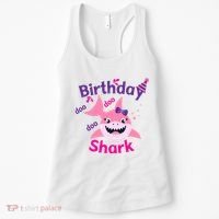 Pink Birthday Shark Doo Doo Doo Women's Tank Top thumb 0