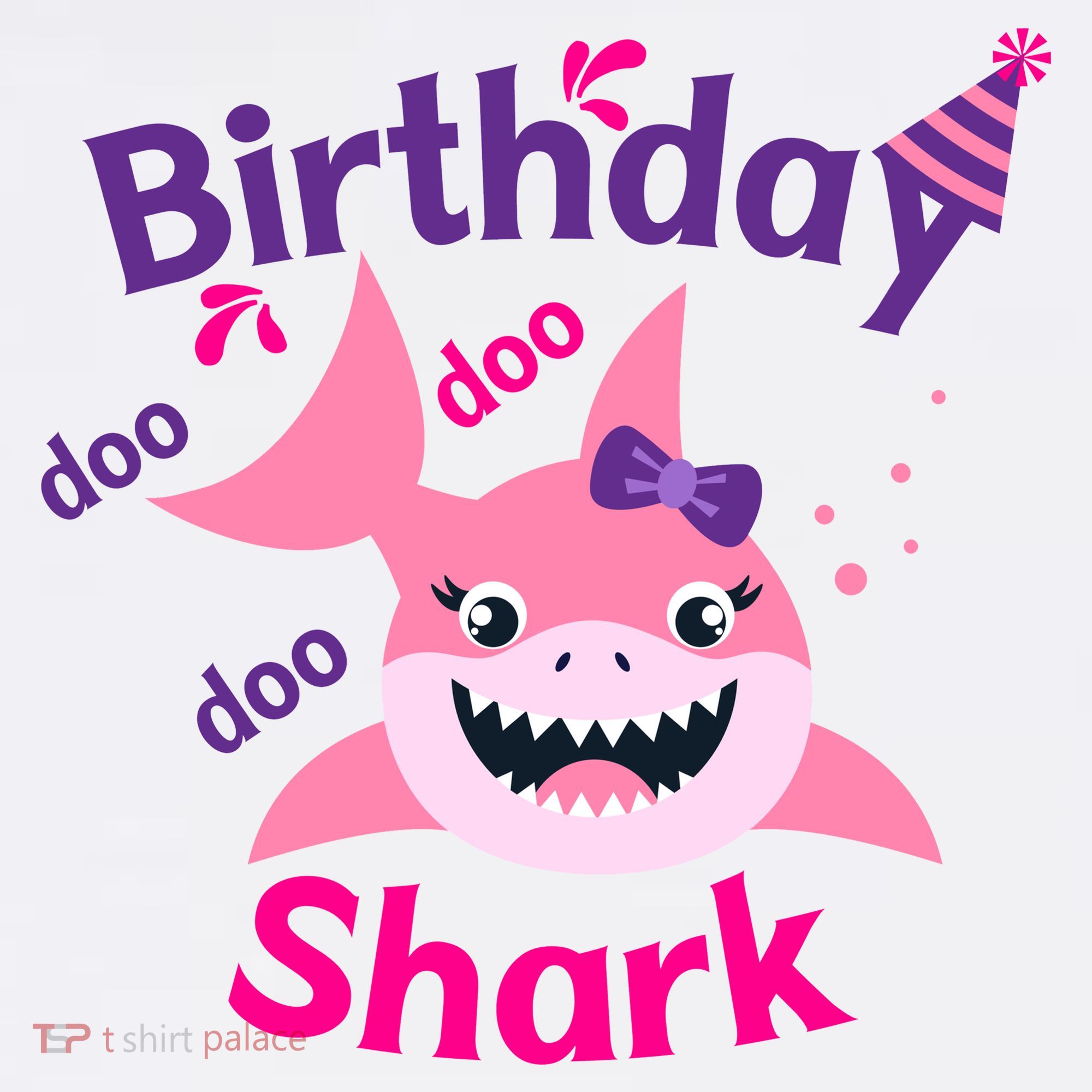 Pink Birthday Shark Doo Doo Doo Women's Tank Top