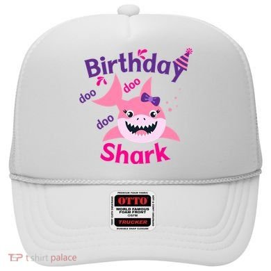 Pink Birthday Shark Doo Doo Doo Hat