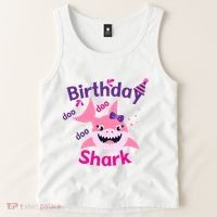 Pink Birthday Shark Doo Doo Doo Tank Top thumb 2