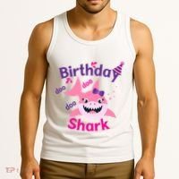 Pink Birthday Shark Doo Doo Doo Tank Top thumb 3